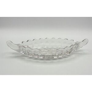 Vintage Fostoria American Clear ~ 9" Small Boat Gondola